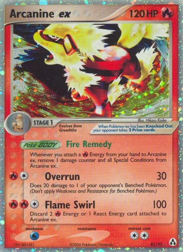 Arcanine EX EX Legend Maker card
