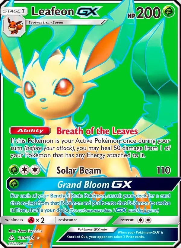 Leafeon GX Ultra Prism card