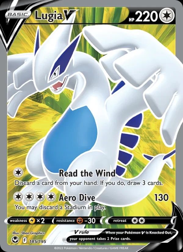 Lugia V Silver Tempest card