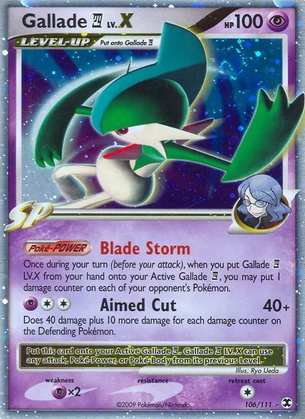 Gallade E4 LV.X Rising Rivals card