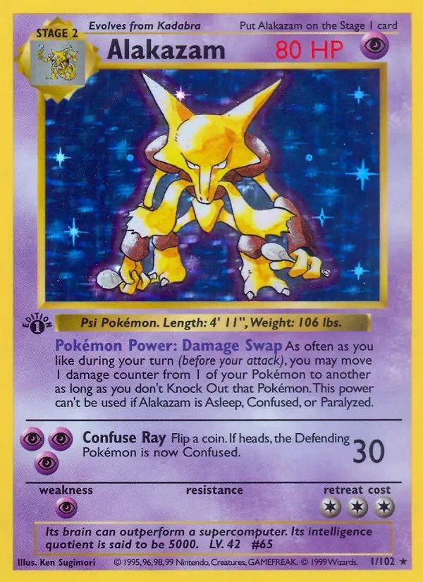 Alakazam Base Set card