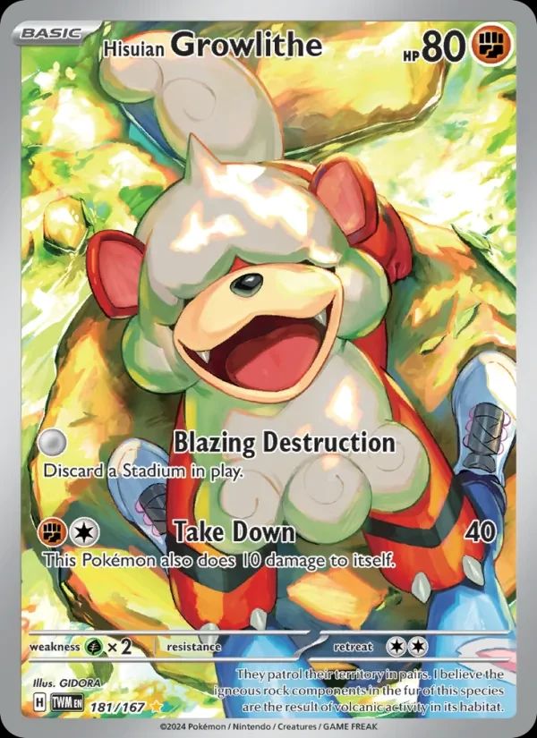 Hisuian Growlithe Twilight Masquerade card