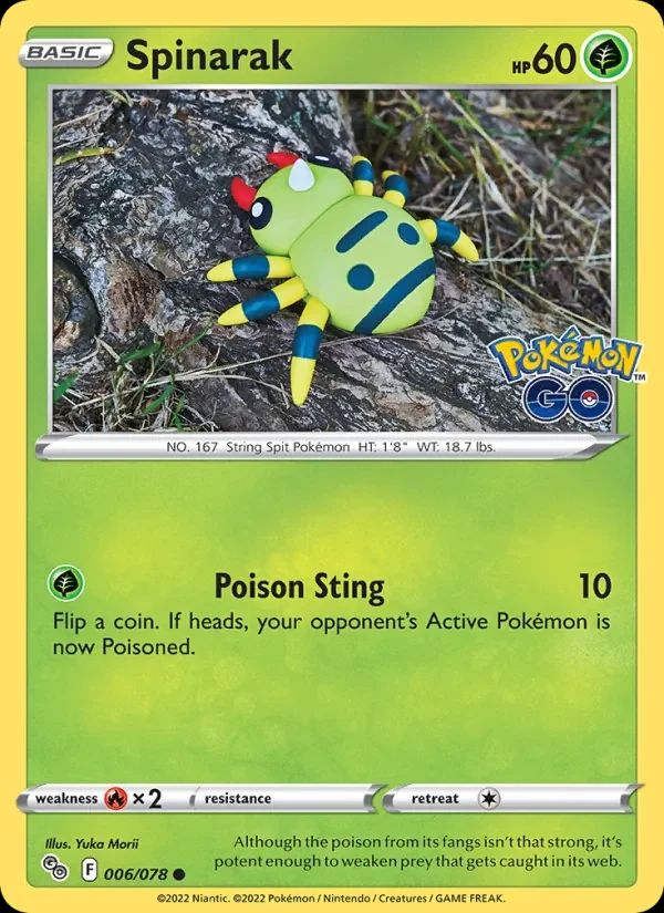 Spinarak Pokémon GO card