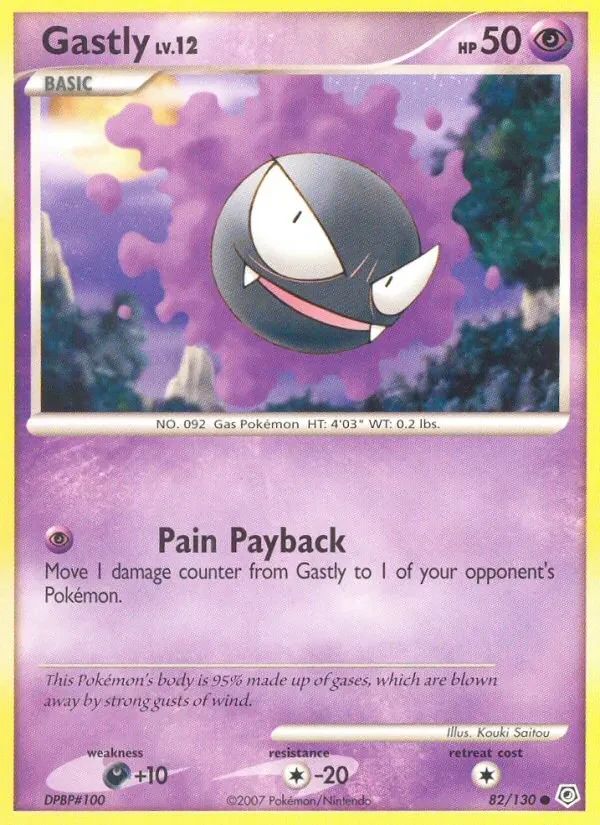 Gastly Diamond & Pearl card