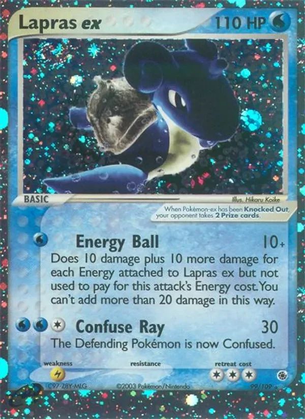 Lapras EX EX Ruby & Sapphire card