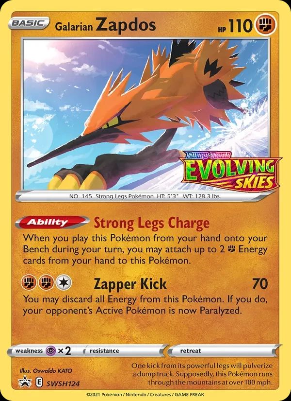 Galarian Zapdos SWSH Black Star Promos card