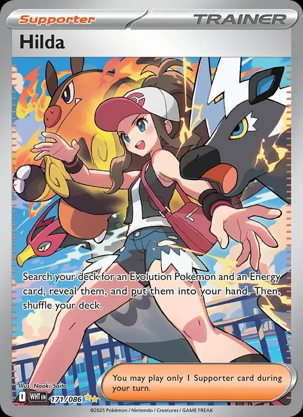 Hilda White Flare card