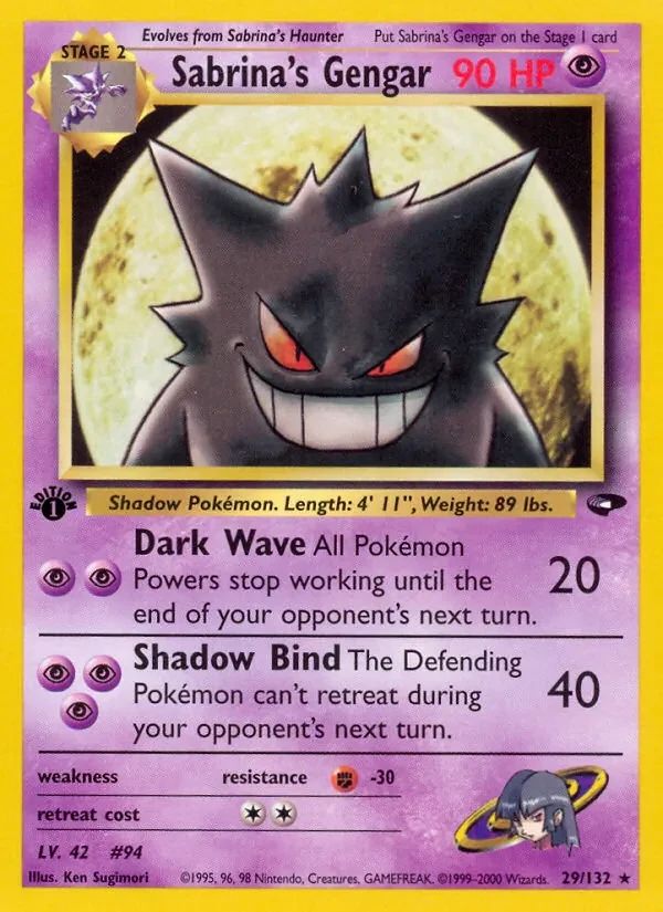 Sabrina's Gengar Gym Challenge card