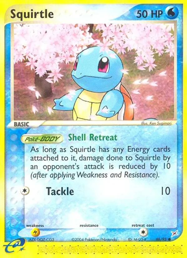 Squirtle EX Team Magma vs Team Aqua card