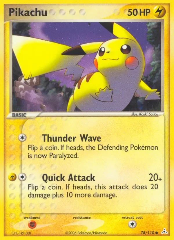 Pikachu EX Holon Phantoms card