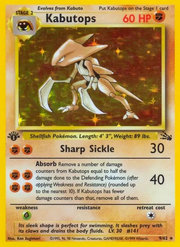 Kabutops Fossil card