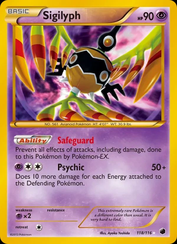 Sigilyph Plasma Freeze card