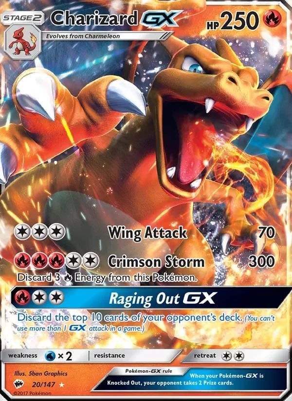 Charizard GX Burning Shadows card