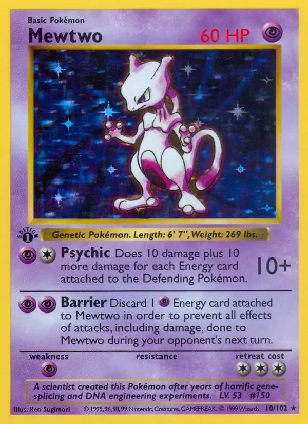 Mewtwo Base Set card