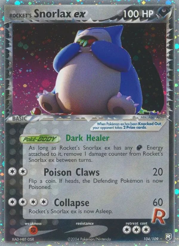 Rocket's Snorlax EX EX Team Rocket Returns card