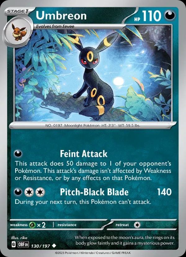 Umbreon Obsidian Flames card
