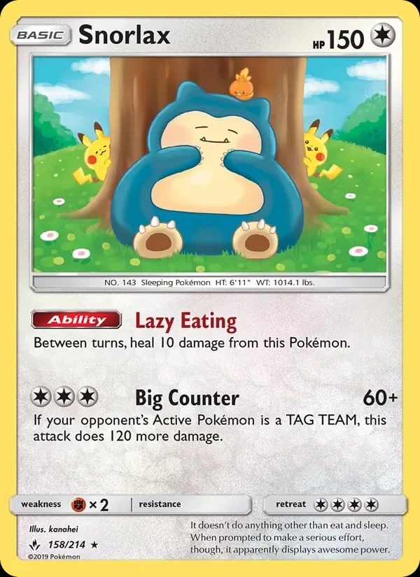 Snorlax Unbroken Bonds card