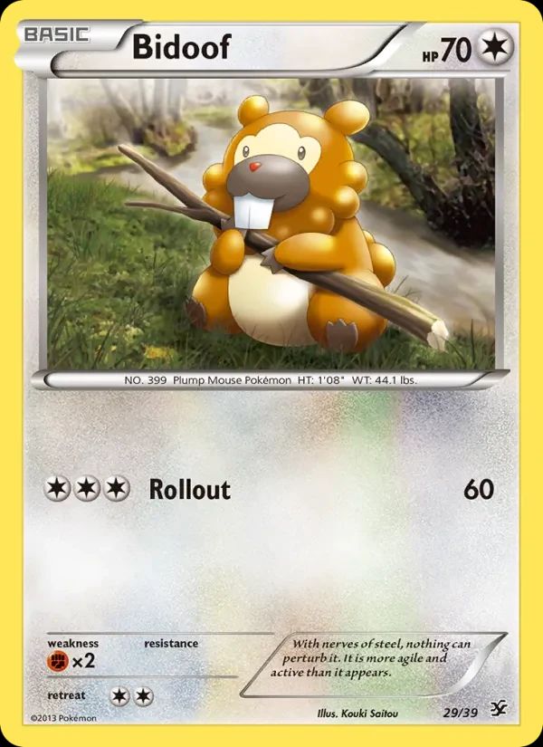Bidoof Kalos Starter Set card