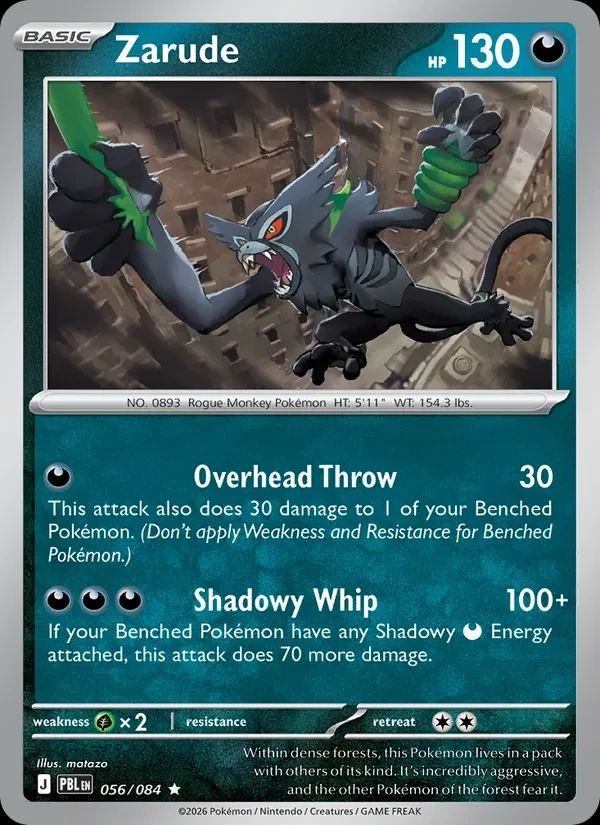 Zarude Pitch Black card