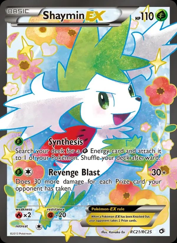 Shaymin EX Legendary Treasures card
