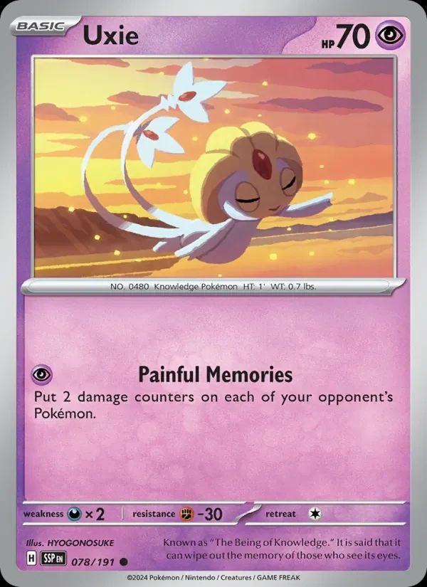 Uxie Surging Sparks card