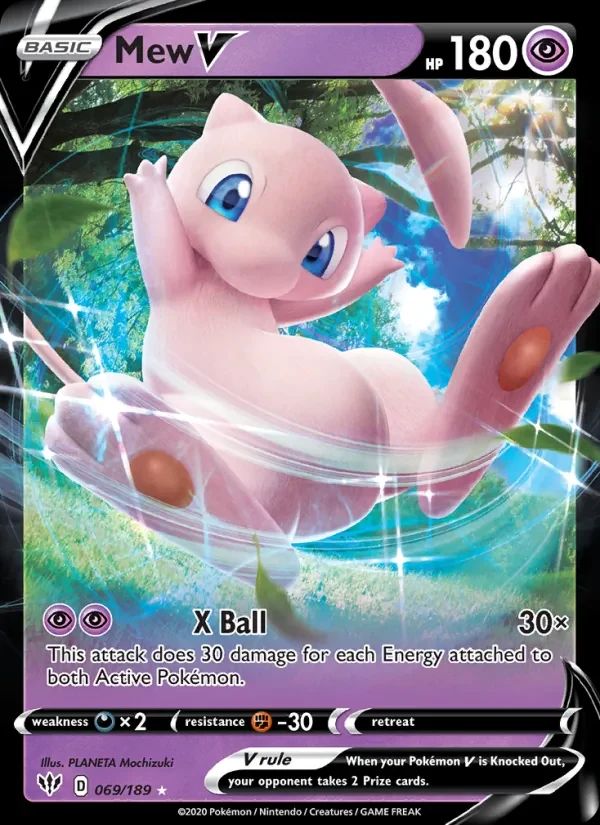 Mew V Darkness Ablaze card