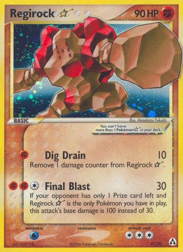 Regirock EX Legend Maker card