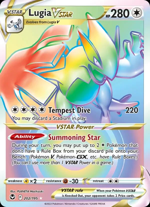 Lugia VSTAR Silver Tempest card