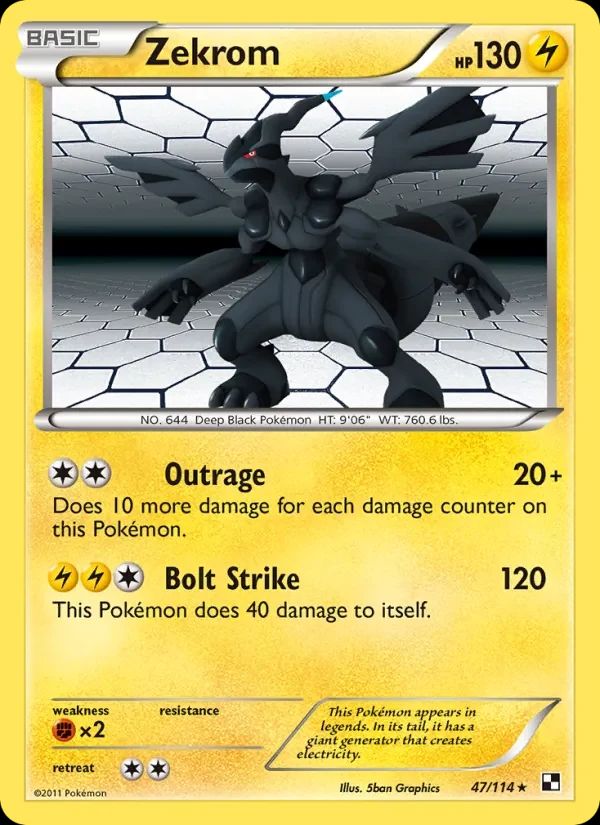 Zekrom Black & White card