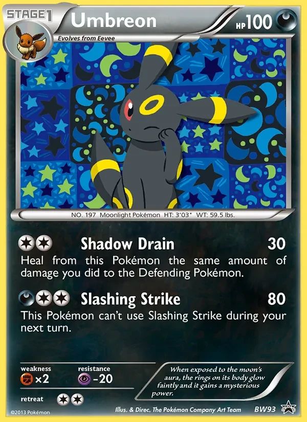 Umbreon BW Black Star Promos card