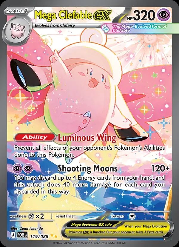 Mega Clefable ex Perfect Order card