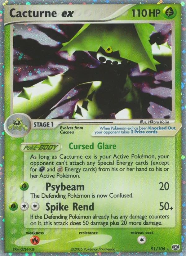 Cacturne EX EX Emerald card