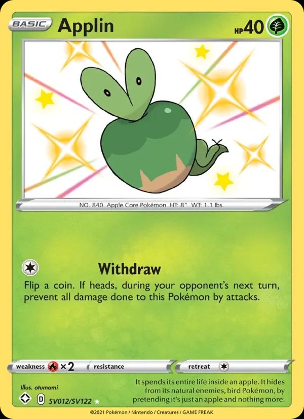 Applin Shining Fates card