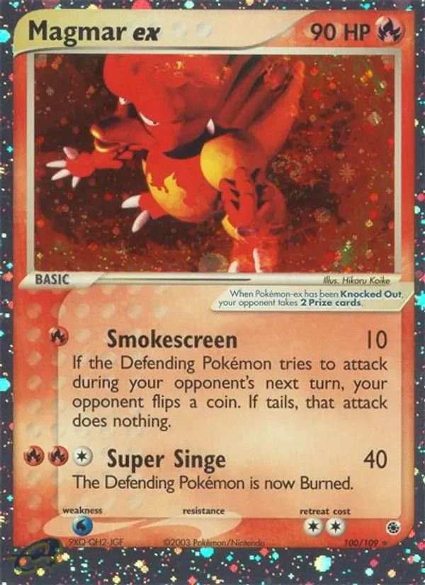 Magmar EX EX Ruby & Sapphire card