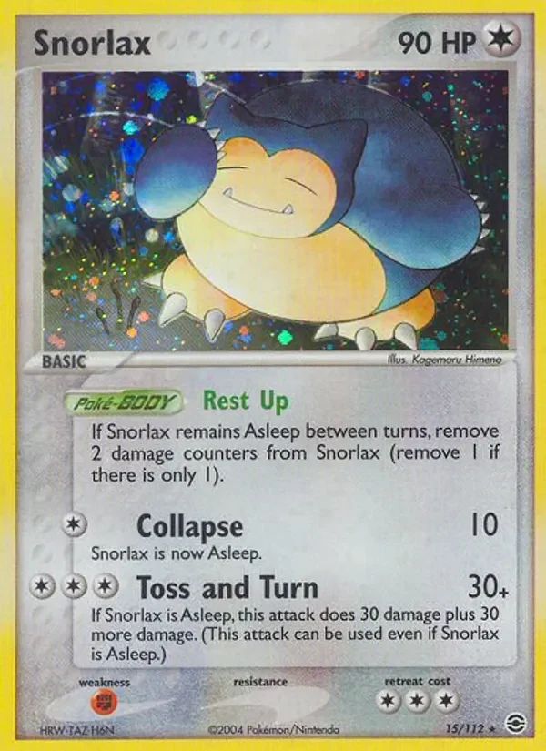 Snorlax EX FireRed & LeafGreen card