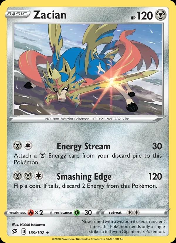 Zacian Rebel Clash card
