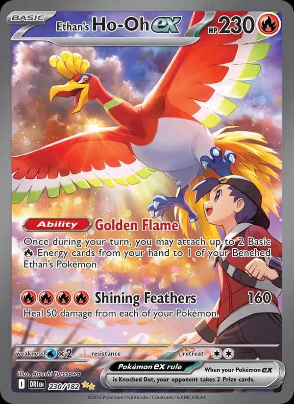 Ethan's Ho-Oh ex Destined Rivals card