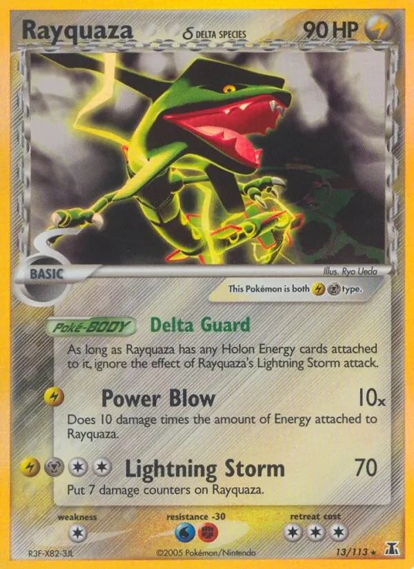 Rayquaza δ EX Delta Species card
