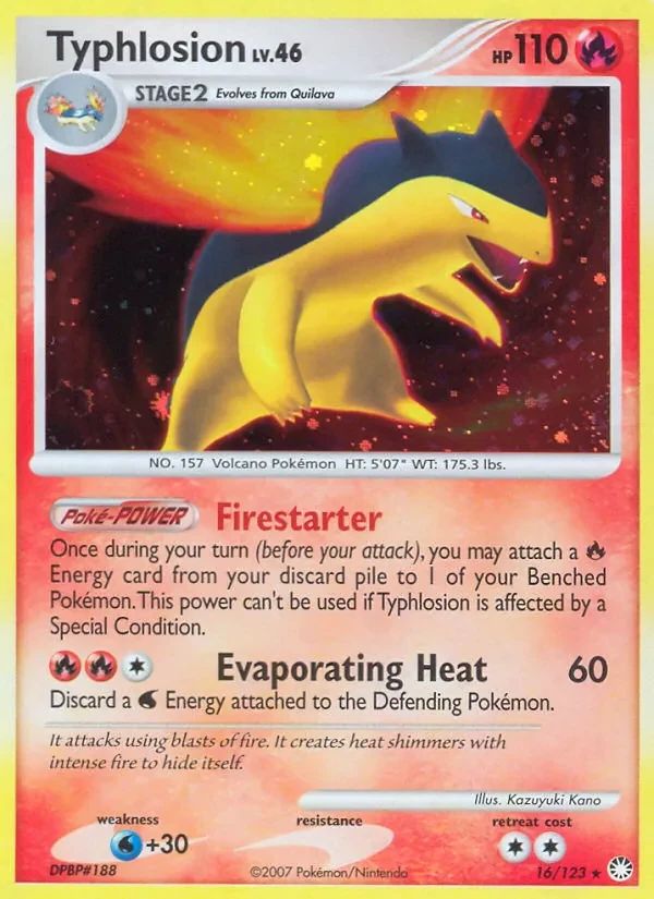 Typhlosion Mysterious Treasures card