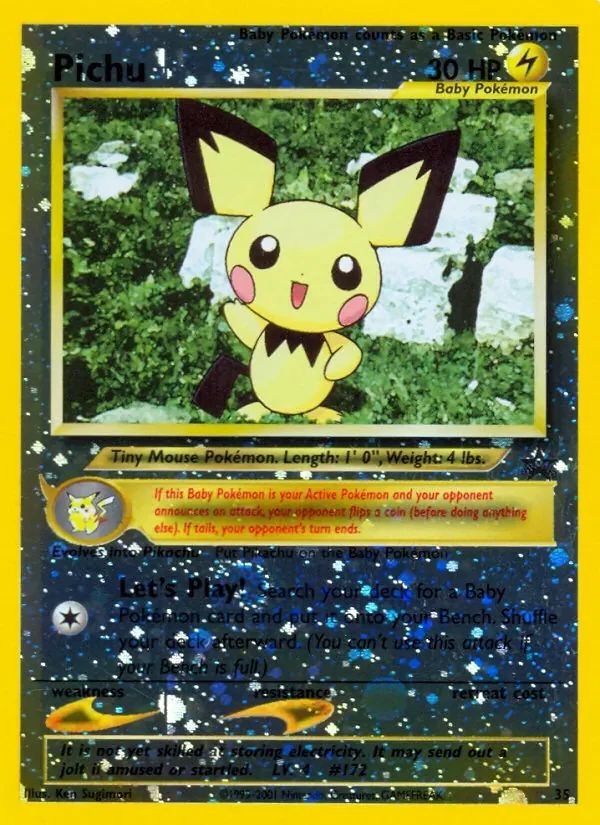 Pichu Wizards Black Star Promos card