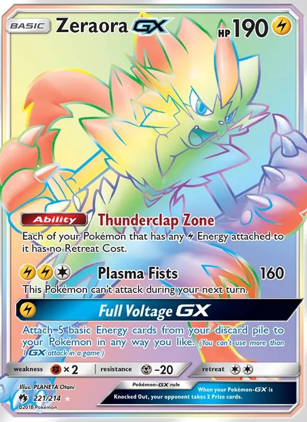 Zeraora GX Lost Thunder card