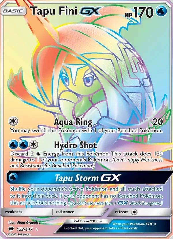 Tapu Fini GX Burning Shadows card