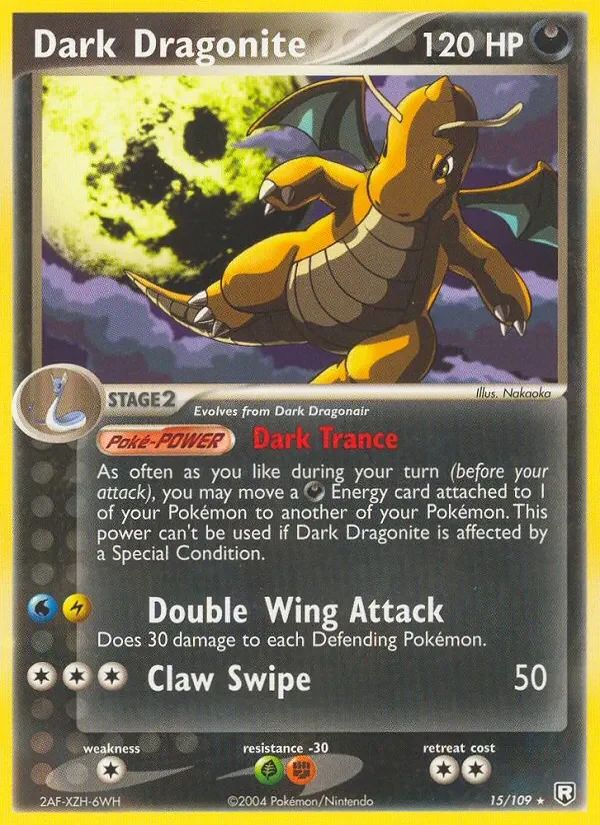 Dark Dragonite EX Team Rocket Returns card