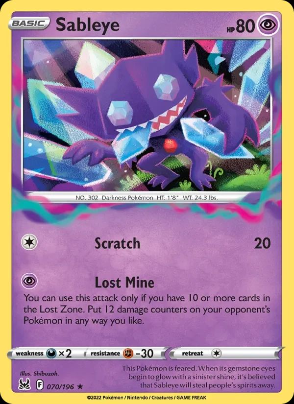 Sableye Lost Origin card