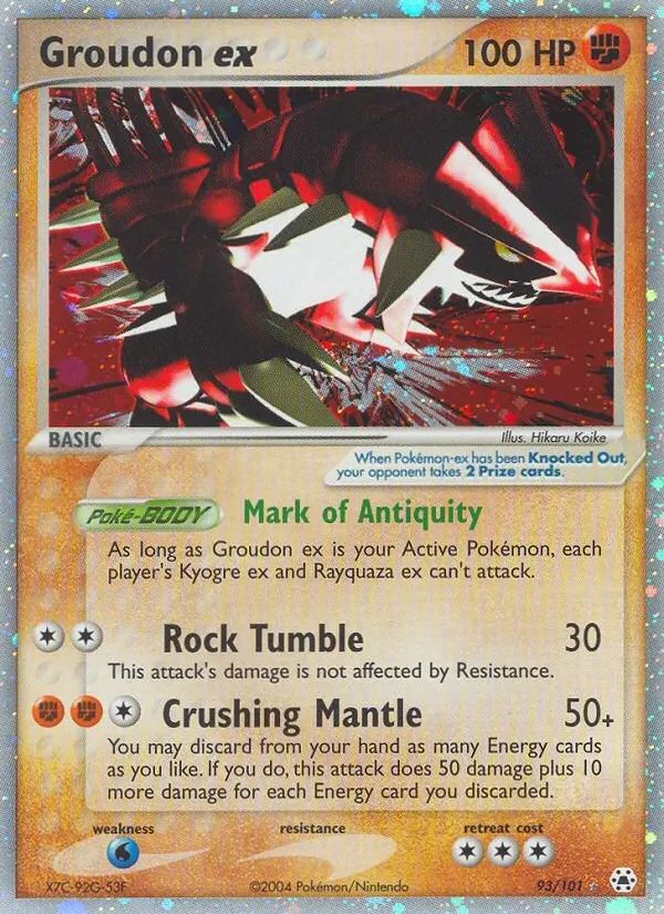 Groudon EX EX Hidden Legends card