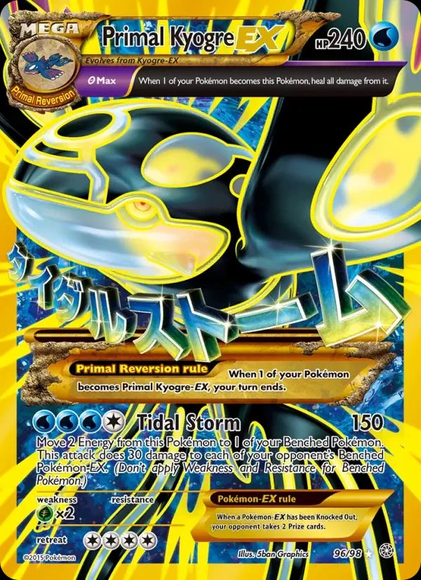 Primal Kyogre EX Ancient Origins card