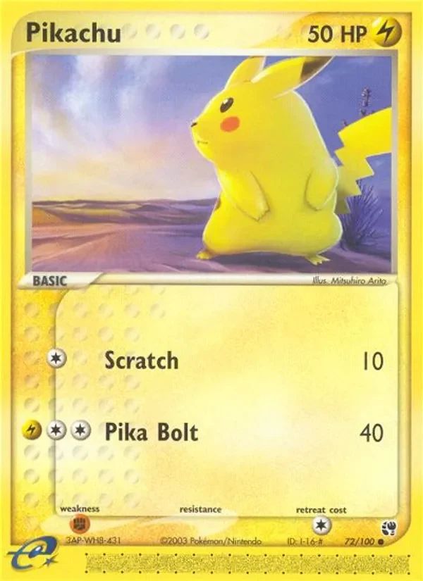 Pikachu EX Sandstorm card