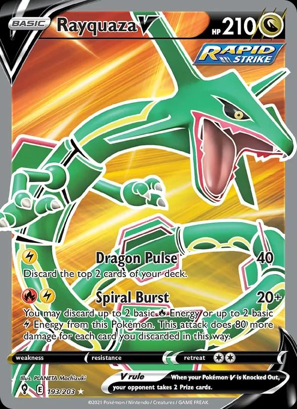 Rayquaza V Evolving Skies card