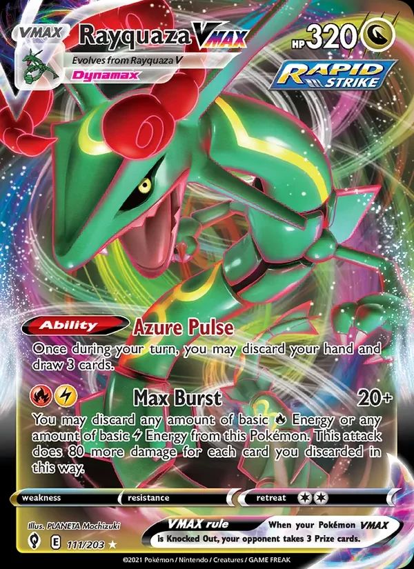 Rayquaza VMAX Evolving Skies card