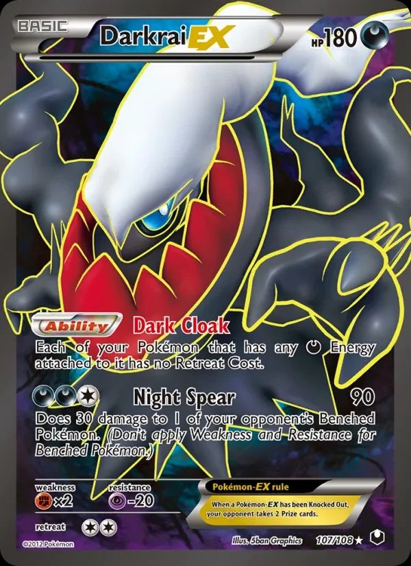 Darkrai EX Dark Explorers card